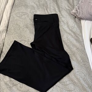 GapFit Black Athletic leggings wide leg with pockets NWOT